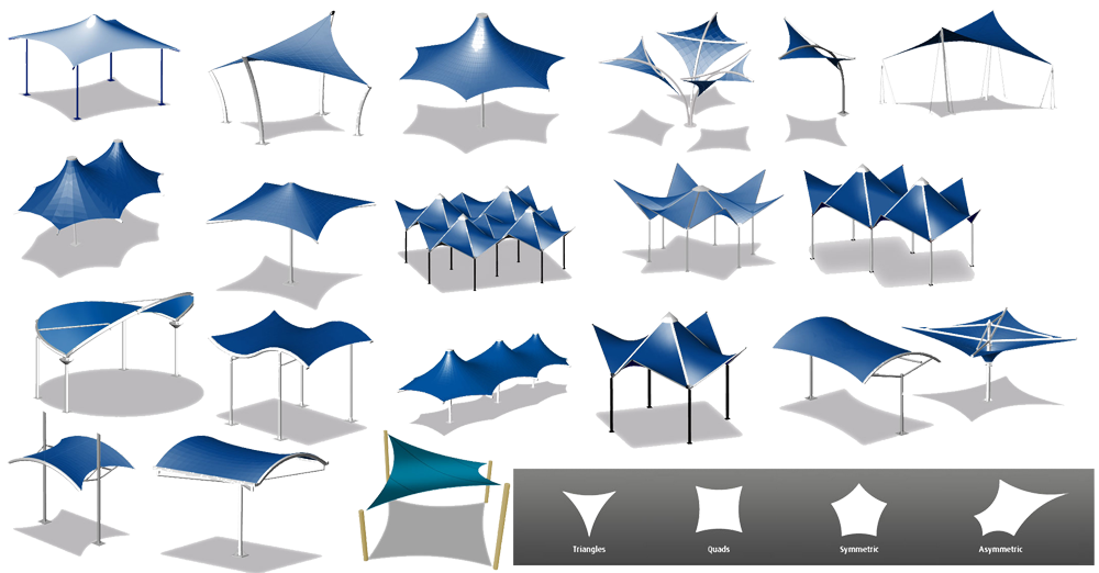 tensile - سازه های چادری و انواع آنها