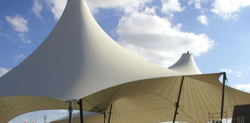 Fabric canopy two 1 - عملکرد سازه‌های پارچه‌‌ای در برابر عوامل محیطی
